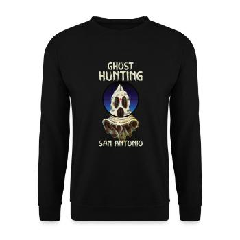 Paranormal Investigator San Antonio Hunter Ghost - Unisex Sweatshirt - black - Front - Alina (178cm) & Michal (187cm)
