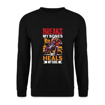 Dirt Bike Dirt Bike Riding Motocross Dirt Biking - Sweat-shirt Unisexe - noir - Devant - Alina (178cm) & Michal (187cm)