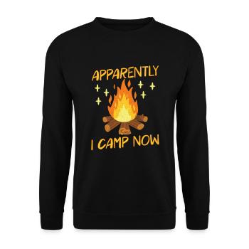 Scout Camping Outdoor Campfire Hiking Backpacking - Unisex Sweatshirt - black - Front - Alina (178cm) & Michal (187cm)