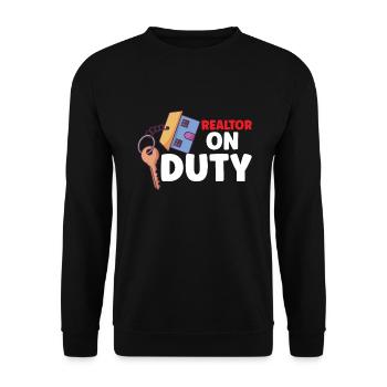 Real Estate Agent Realtor Home Closing Investor - Unisex Sweatshirt - black - Front - Alina (178cm) & Michal (187cm)