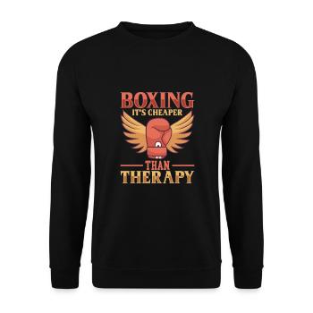 Boxe féminine Boxe féminine Boxeuse féminine - Sweat-shirt Unisexe - noir - Devant - Alina (178cm) & Michal (187cm)