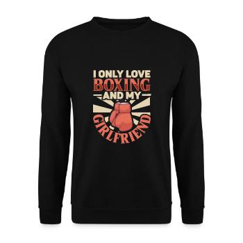 Boxe féminine Boxe féminine Boxeuse féminine - Sweat-shirt Unisexe - noir - Devant - Alina (178cm) & Michal (187cm)