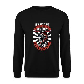 Indian Aborigines History of the Indigenous People - Unisex Sweatshirt - black - Front - Alina (178cm) & Michal (187cm)