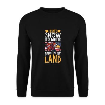 Indian Aborigines History of the Indigenous People - Unisex Sweatshirt - black - Front - Alina (178cm) & Michal (187cm)