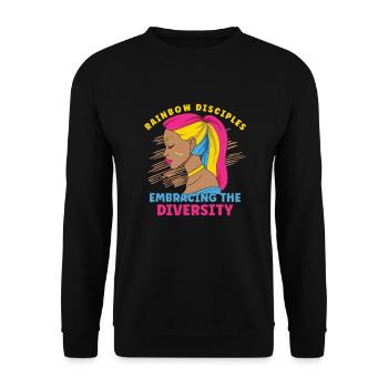 Pansexual Gay Pansexuality Asexual Asexuality - Unisex Sweatshirt - black - Front - Alina (178cm) & Michal (187cm)
