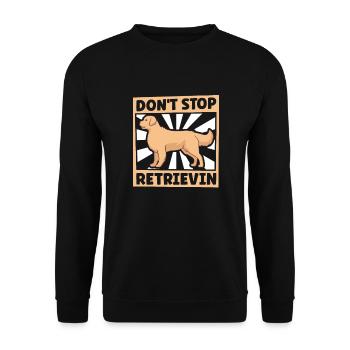 Golden Retriever Mom Dog Puppie Dog Sitter - Unisex Pullover - Schwarz - Vorne - Alina (178cm) & Michal (187cm)