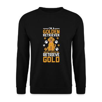 Golden Retriever Mom Dog Puppie Dog Sitter - Unisex Pullover - Schwarz - Vorne - Alina (178cm) & Michal (187cm)