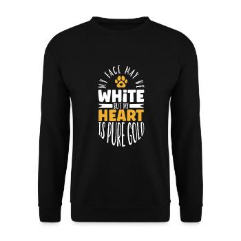 Golden Retriever Mom Dog Puppie Dog Sitter - Unisex Pullover - Schwarz - Vorne - Alina (178cm) & Michal (187cm)