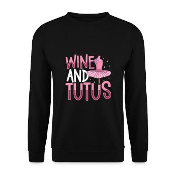Ballet Ballerina Dance Dancer Dancing Ballet Gift - Unisex Pullover - Schwarz - Vorne - Alina (178cm) & Michal (187cm)