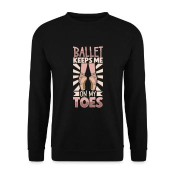 Ballet Ballerina Dance Dancer Dancing Ballet Gift - Unisex Pullover - Schwarz - Vorne - Alina (178cm) & Michal (187cm)