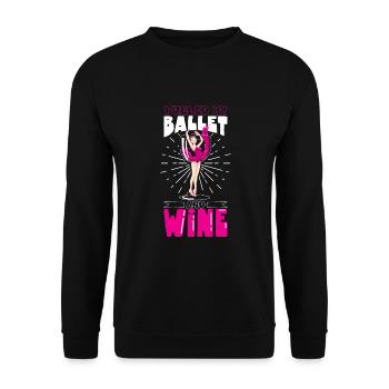 Ballet Ballerina Dance Dancer Dancing Ballet Gift - Unisex Pullover - Schwarz - Vorne - Alina (178cm) & Michal (187cm)