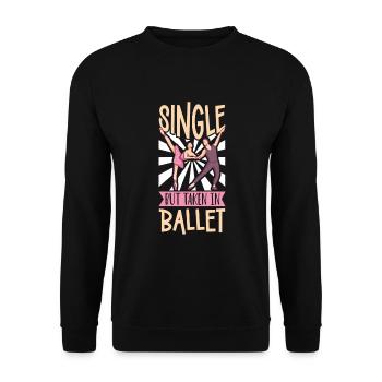 Ballet Ballerine Danse Danseuse Danse Ballet Cadeau - Sweat-shirt Unisexe - noir - Devant - Alina (178cm) & Michal (187cm)