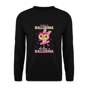 Ballet Ballerine Danse Danseuse Danse Ballet Cadeau - Sweat-shirt Unisexe - noir - Devant - Alina (178cm) & Michal (187cm)