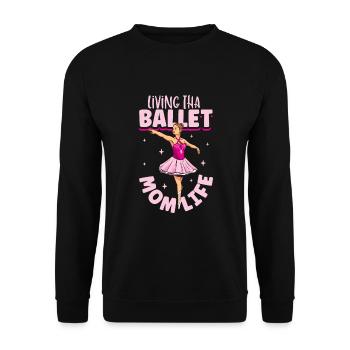 Ballet Ballerina Dance Dancer Dancing Ballet Gift - Unisex Pullover - Schwarz - Vorne - Alina (178cm) & Michal (187cm)