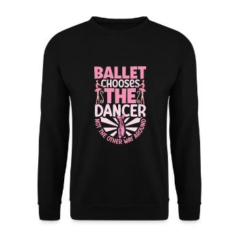 Ballet Ballerina Dance Dancer Dancing Ballet Gift - Unisex Pullover - Schwarz - Vorne - Alina (178cm) & Michal (187cm)