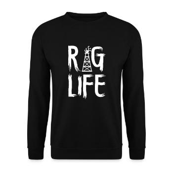 Oilfield Wife Roughneck Oil Drilling Frac crew - Unisex Sweatshirt - black - Front - Alina (178cm) & Michal (187cm)