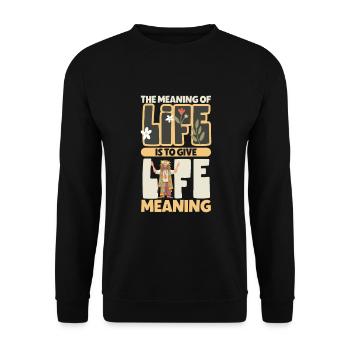 Hippie Lifestyle Flower Power Free Spirit Harmony - Unisex Pullover - Schwarz - Vorne - Alina (178cm) & Michal (187cm)