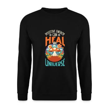 Hippie Lifestyle Flower Power Free Spirit Harmony - Unisex Pullover - Schwarz - Vorne - Alina (178cm) & Michal (187cm)