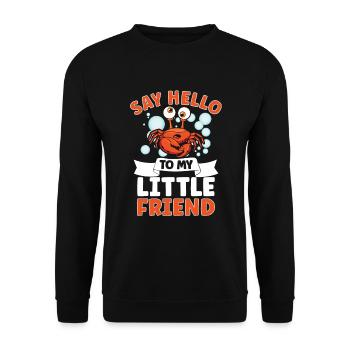 Crab crab crab whisperer crab hunting fisherman - Unisex Sweatshirt - black - Front - Alina (178cm) & Michal (187cm)