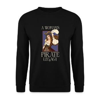 Pirate Bateau Pirate Femme Capitaine Pirate - Sweat-shirt Unisexe - noir - Devant - Alina (178cm) & Michal (187cm)