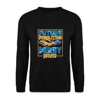 Demo Derby Demolition Derby Demolition Derby - Unisex Sweatshirt - black - Front - Alina (178cm) & Michal (187cm)