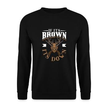 Chasse au cerf Chasseurs de cerfs Saison de chasse au chevreuil Chasse au chevreuil - Sweat-shirt Unisexe - noir - Devant - Alina (178cm) & Michal (187cm)