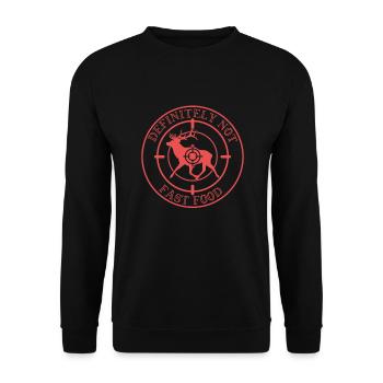 Chasse au cerf Chasseurs de cerfs Saison de chasse au chevreuil Chasse au chevreuil - Sweat-shirt Unisexe - noir - Devant - Alina (178cm) & Michal (187cm)
