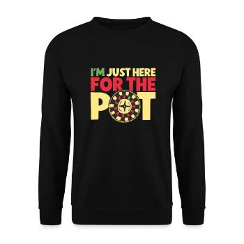 Poker Casino Joueur de poker Jeu de roulette - Sweat-shirt Unisexe - noir - Devant - Alina (178cm) & Michal (187cm)