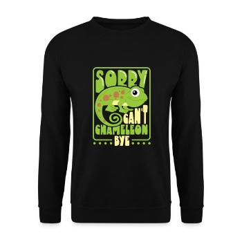 Chameleon Reptile Owner Lizard Reptile Pet - Unisex Pullover - Schwarz - Vorne - Alina (178cm) & Michal (187cm)