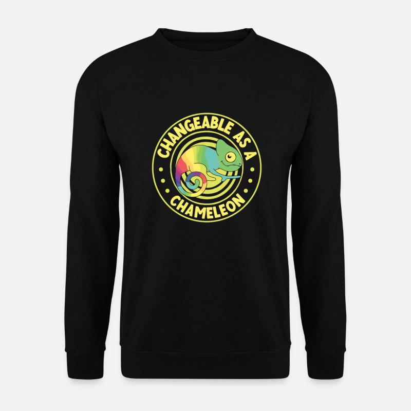 Chameleon Reptile Owner Lizard Reptile Pet - Unisex Pullover - Schwarz