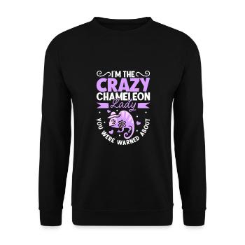 Chameleon Reptile Owner Lizard Reptile Pet - Unisex Pullover - Schwarz - Vorne - Alina (178cm) & Michal (187cm)