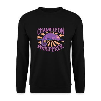 Chameleon Reptile Owner Lizard Reptile Pet - Unisex Pullover - Schwarz - Vorne - Alina (178cm) & Michal (187cm)