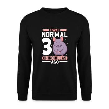 Chinchilla Liebhaber Geschenk Geschenkidee - Unisex Pullover - Schwarz - Vorne - Alina (178cm) & Michal (187cm)