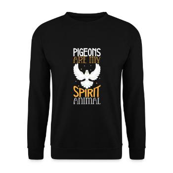 Pigeon Pigeon Racing Pigeon Racer Pigeon Keeper - Unisex Sweatshirt - black - Front - Alina (178cm) & Michal (187cm)