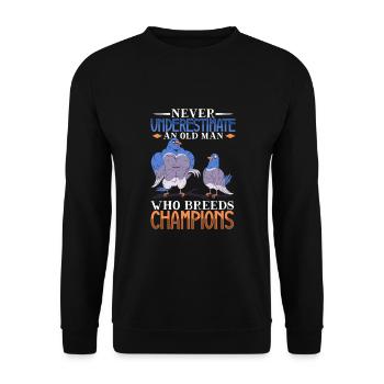 Pigeon Pigeon Racing Pigeon Racer Pigeon Keeper - Unisex Sweatshirt - black - Front - Alina (178cm) & Michal (187cm)