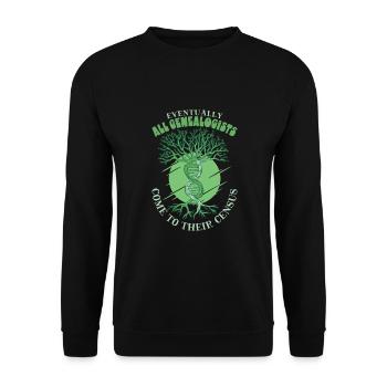 Arbre généalogique Historien de la famille Généalogie Généalogiste - Sweat-shirt Unisexe - noir - Devant - Alina (178cm) & Michal (187cm)