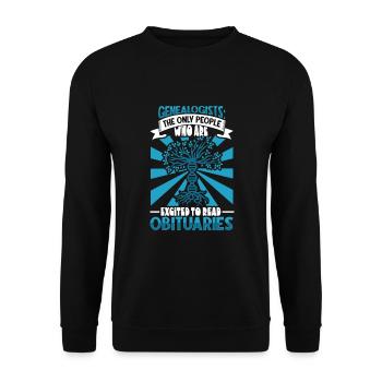 Arbre généalogique Historien de la famille Généalogie Généalogiste - Sweat-shirt Unisexe - noir - Devant - Alina (178cm) & Michal (187cm)
