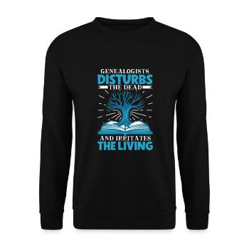 Arbre généalogique Historien de la famille Généalogie Généalogiste - Sweat-shirt Unisexe - noir - Devant - Alina (178cm) & Michal (187cm)