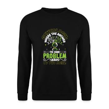 Stammbaum Familienhistoriker Genealogie Genealoge - Unisex Pullover - Schwarz - Vorne - Alina (178cm) & Michal (187cm)