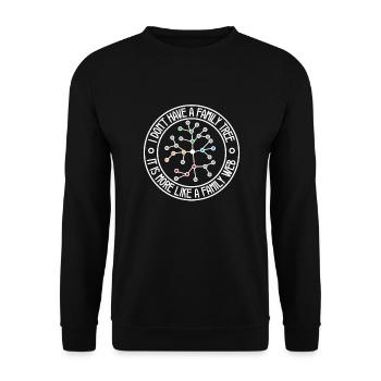 Family Tree Family Historian Genealogy Genealogist - Unisex Sweatshirt - black - Front - Alina (178cm) & Michal (187cm)
