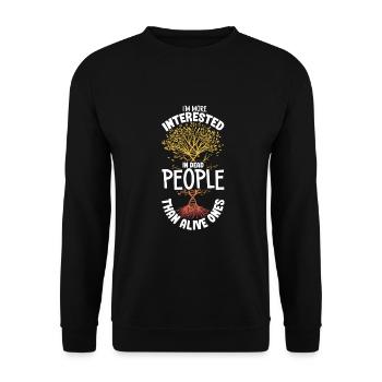 Arbre généalogique Historien de la famille Généalogie Généalogiste - Sweat-shirt Unisexe - noir - Devant - Alina (178cm) & Michal (187cm)