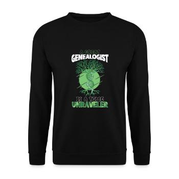 Family Tree Family Historian Genealogy Genealogist - Unisex Sweatshirt - black - Front - Alina (178cm) & Michal (187cm)