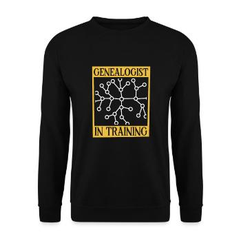 Arbre généalogique Historien de la famille Généalogie Généalogiste - Sweat-shirt Unisexe - noir - Devant - Alina (178cm) & Michal (187cm)