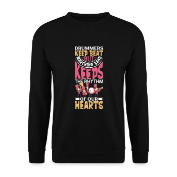 Musique de répétition de l’école clarinettiste de fanfare - Sweat-shirt Unisexe - noir - Devant - Alina (178cm) & Michal (187cm)