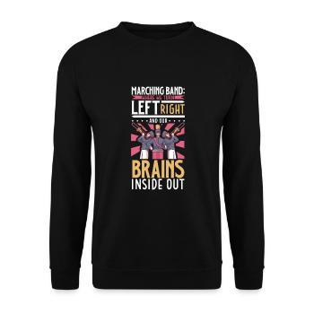 Marching Band Clarinetist School Rehearsal Music - Unisex Sweatshirt - black - Front - Alina (178cm) & Michal (187cm)