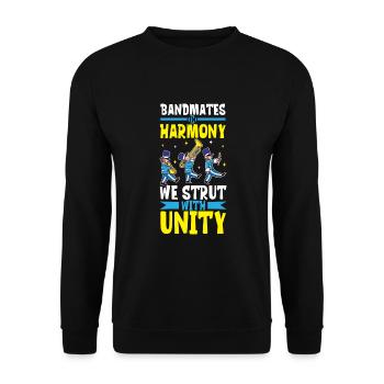 Musique de répétition de l’école clarinettiste de fanfare - Sweat-shirt Unisexe - noir - Devant - Alina (178cm) & Michal (187cm)
