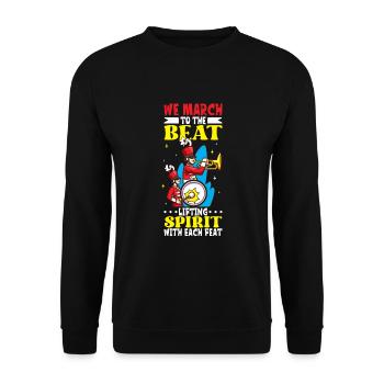 Musique de répétition de l’école clarinettiste de fanfare - Sweat-shirt Unisexe - noir - Devant - Alina (178cm) & Michal (187cm)