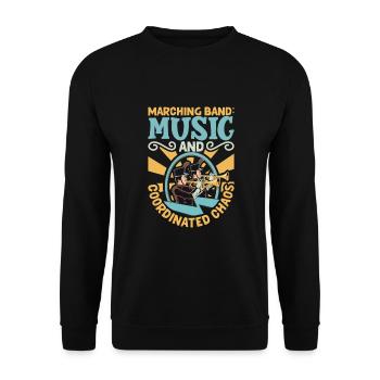 Musique de répétition de l’école clarinettiste de fanfare - Sweat-shirt Unisexe - noir - Devant - Alina (178cm) & Michal (187cm)