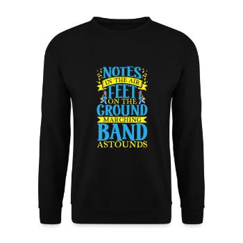 Marching Band Clarinetist School Rehearsal Music - Unisex Sweatshirt - black - Front - Alina (178cm) & Michal (187cm)