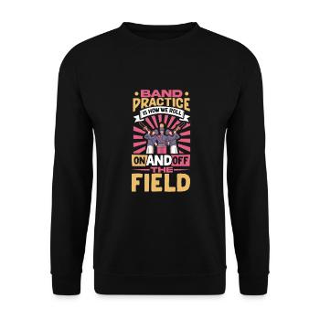 Musique de répétition de l’école clarinettiste de fanfare - Sweat-shirt Unisexe - noir - Devant - Alina (178cm) & Michal (187cm)